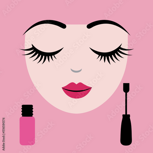 seamless eyelashes and makeup eyes   closed eyes   