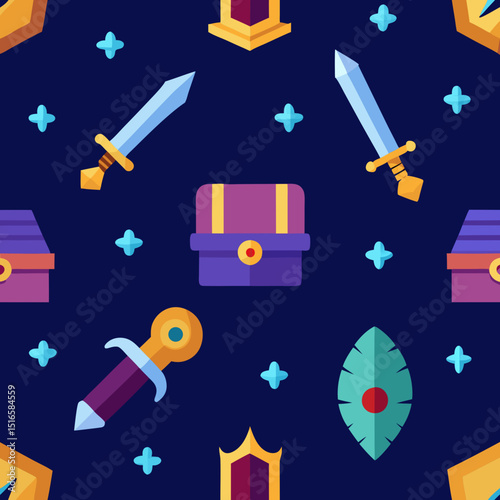 Wallpaper Mural seamless fantasy rpg pattern   mana bars  swords  .svg Torontodigital.ca