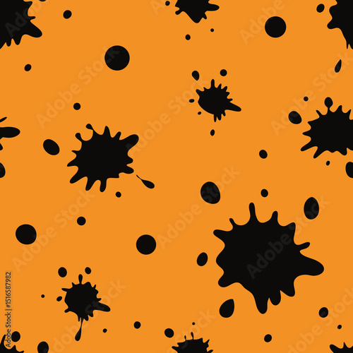 seamless ink splatter pattern   random blotches 