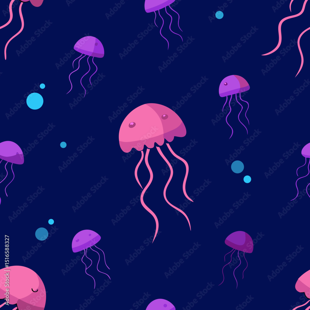 seamless jellyfish pattern floating jellyfish seamless jellyfish pattern floating jellyfish