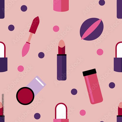 seamless lipstick and makeup pattern   lipsticks   