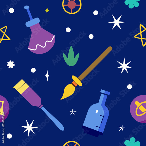 seamless magic spell icon pattern   potions  wands.svg