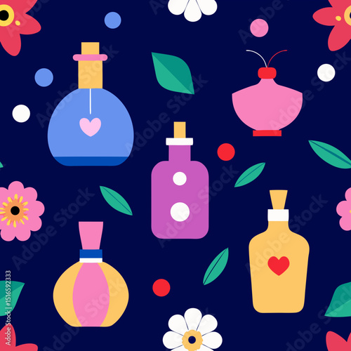 seamless perfume bottle pattern   assorted chic 