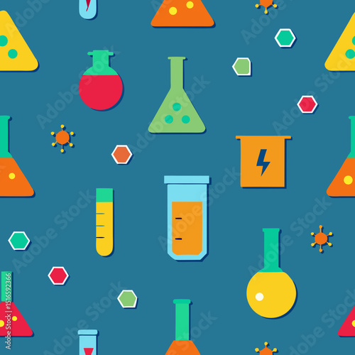 seamless periodic table icon pattern   chemistry