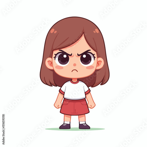little girl is angry