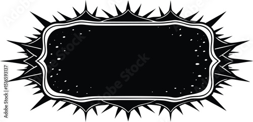 Spiked Vintage Label Frame