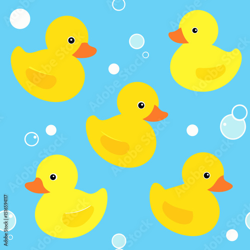 seamless rubber duck pattern   yellow ducks with 