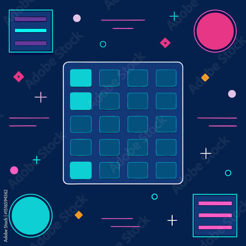 seamless sci fi panel interface pattern   button