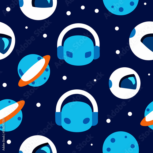 seamless space suit helmet pattern   astronaut hel