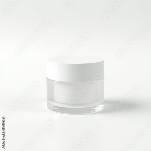 Wallpaper Mural White cosmetic cream jar on a plain white background Torontodigital.ca