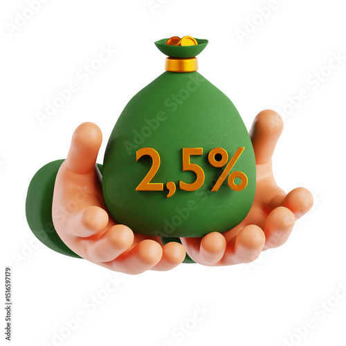 Money Donation 3D Icon