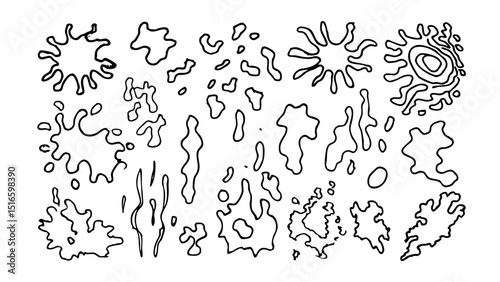Artistic Ink Shapes for Posters and Branding Identity