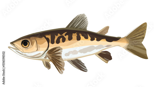 Atlantic Bonito Fish Vector Illustration for Designs and Projects