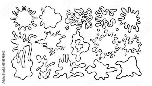 Creative Ink Drop Shapes for Branding and Modern Design