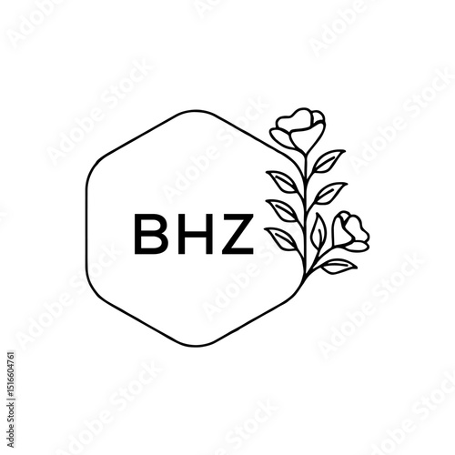 BHZ creative minimalist letter logo.