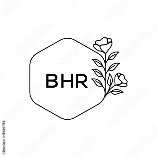 BHR creative minimalist letter logo.