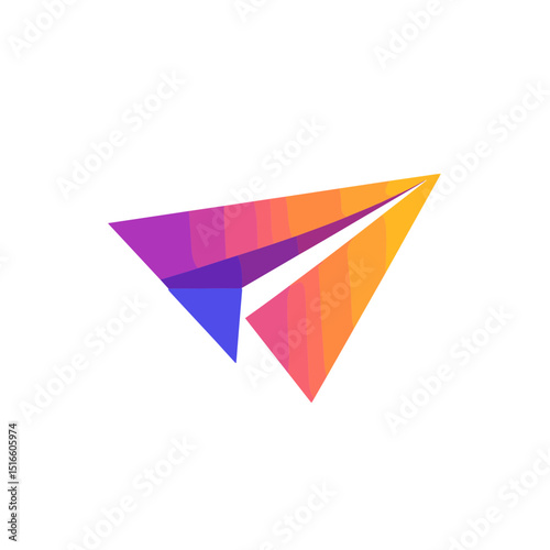 Gradient Colored Paper Airplane on White Background Origami Style Isolated Free Download Gradient Colored Paper Airplane on White Background Origami Style Isolated - GFXLoad