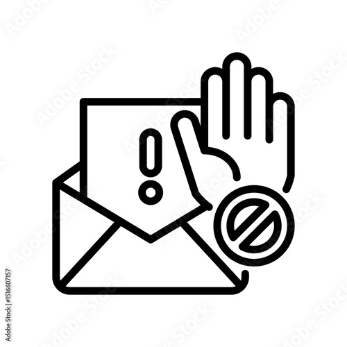 Spam Block line icon