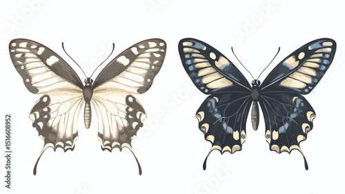 Vibrant Butterfly Vector Illustration Isolated - Professional Quality Image