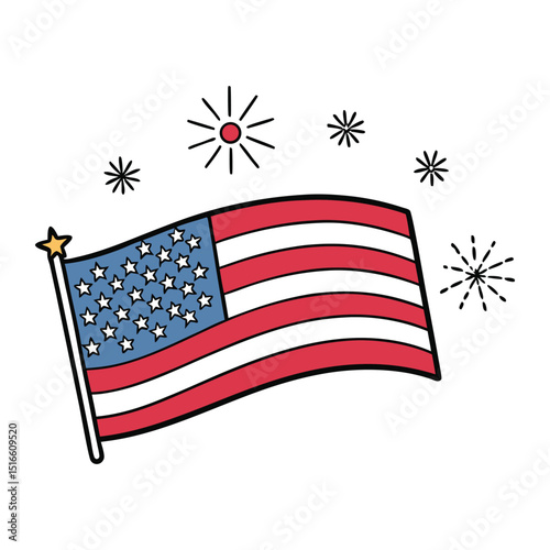 A bold bald eagle soars with outstretched wings, clutching an American flag, symbolizing strength, freedom, and patriotism in a sleek, iconic logo design.