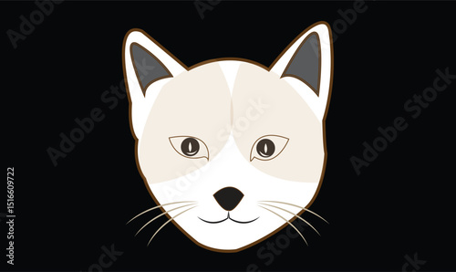 Cat cute emoji icon vector image.