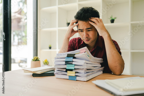 Employees are stressed out from doing a lot of paperwork, searching for documents, accounting for income and expenses, recording taxes, and working hard.