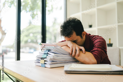 Employees are stressed out from doing a lot of paperwork, searching for documents, accounting for income and expenses, recording taxes, and working hard.