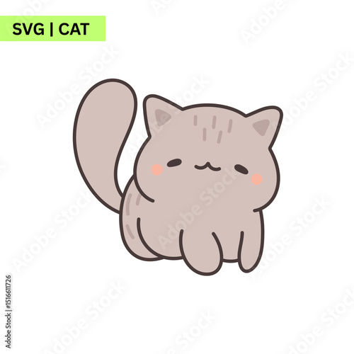 A modern logo design incorporating a sleek cat graphic with subtle details, representing a stylish brand for premium cat food or treats.