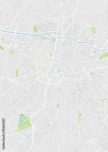 City map Sao Paulo, color detailed plan, vector illustration
