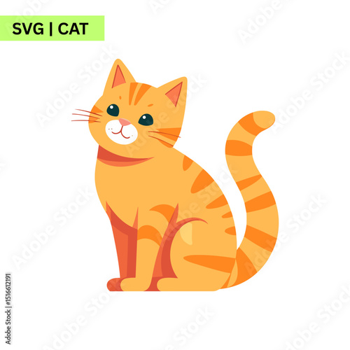 An adorable logo showcasing a stylized cat with soft lines and vibrant colors, ideal for a cat cafe or pet boutique.