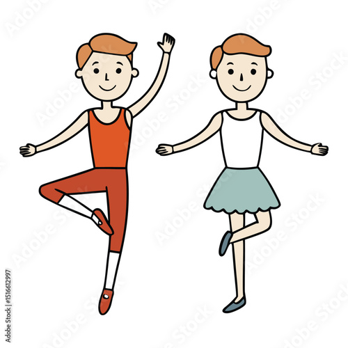 Male ballet dancers combine strength and grace, performing powerful leaps and precise movements that showcase athleticism, artistry, and elegant control.
