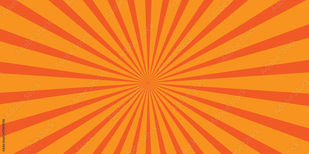 Obraz premium Vintage sun ray orange and red radial spiral sunrise, sunlight creative vector summer sunny. seamless retro vintage burst sunrise sunbeam element spiral striped illustration sunray template wallpaper.