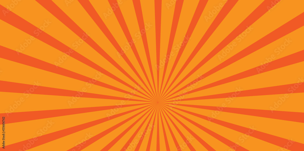 Obraz premium Vintage sun ray orange and red radial spiral sunrise, sunlight creative vector summer sunny. seamless retro vintage burst sunrise sunbeam element spiral striped illustration sunray template wallpaper.