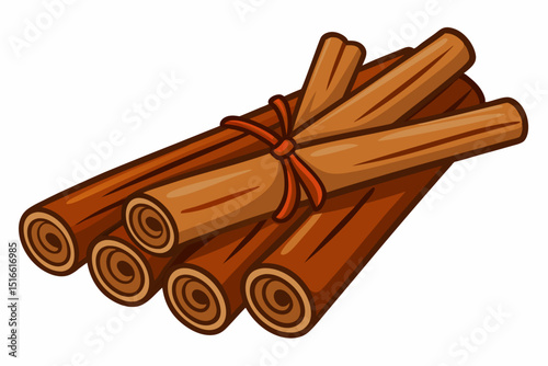 Bundle of cinnamon sticks tied with string