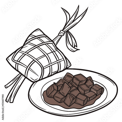 Delicious Zongzi Traditional Rice Dumplings with Savory Filling