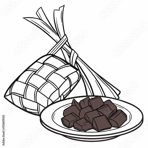 Ketupat and Gula Melaka A Delicious Malaysian Treat