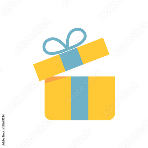 Gift Box with Ribbon Tied Top Icon.