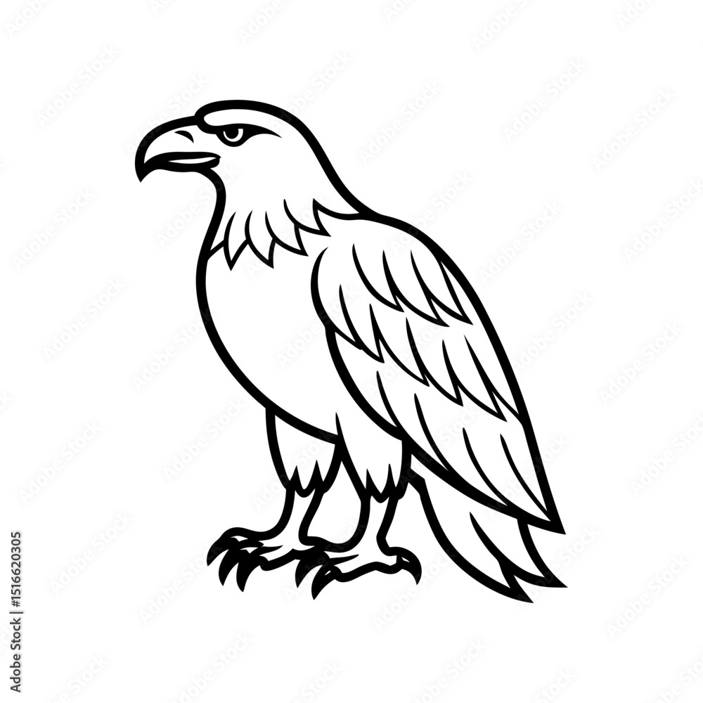 Fototapeta premium eagle silhouette vector art