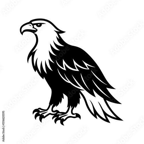eagle silhouette vector art photo