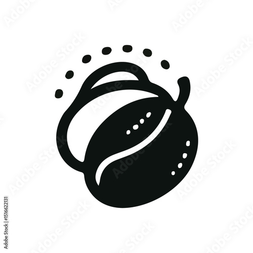 coffee beans icon, illustration on white background