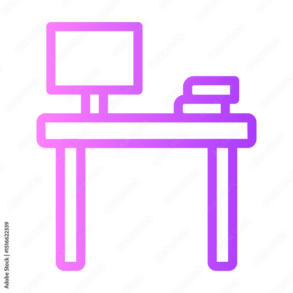 desk gradient icon desk gradient icon
