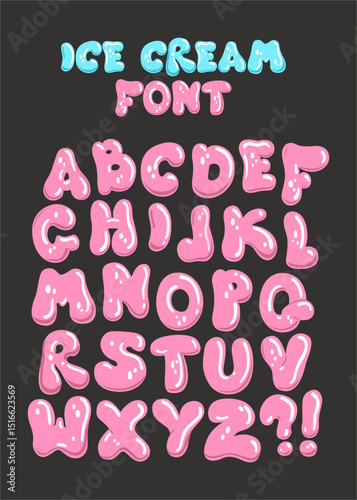 Bubble ice cream font