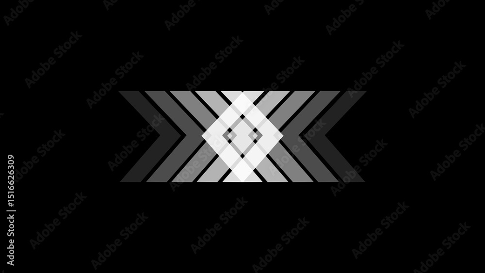 Obraz premium Glowing whit loading on a black background. 4k illustration.