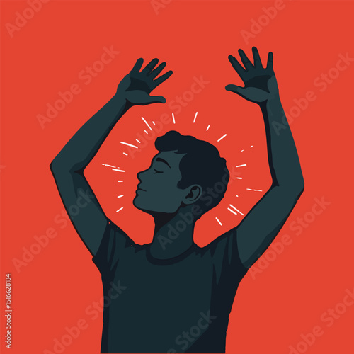 Minimal abstract solid color vector set for European Migraine Day of Action focused on symbolic brain visuals, migraine triggers, and the hidden struggle of chronic headache sufferers