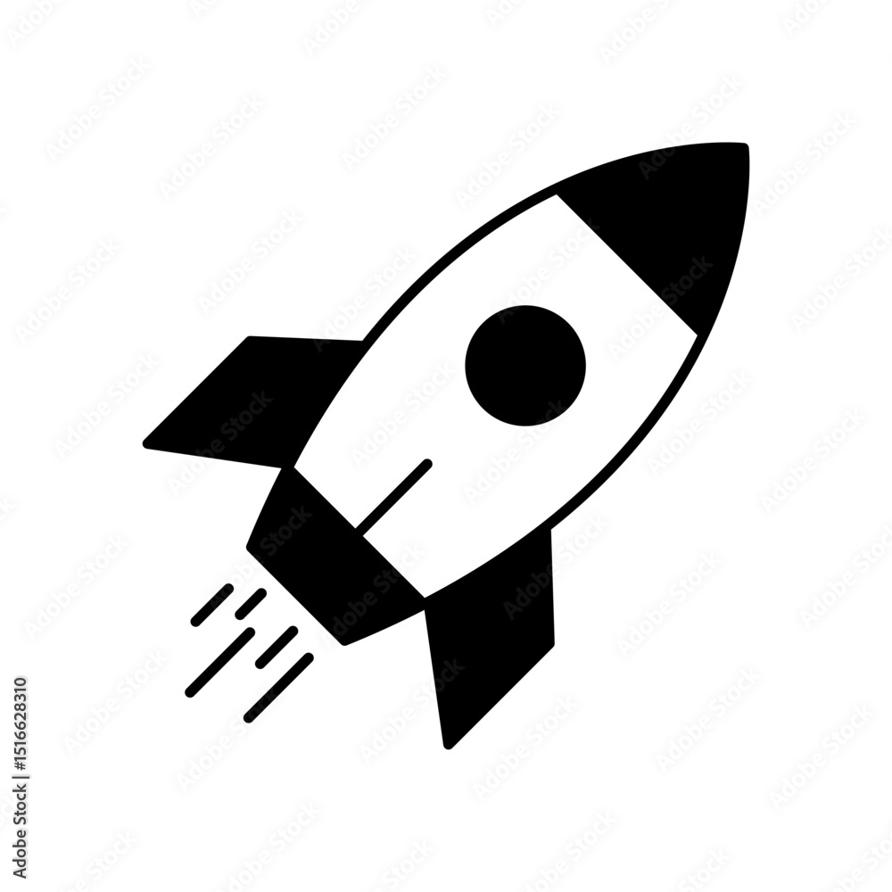 Rocket Launch Icon – Business Growth, Success, Acceleration Vector Graphic Rocket Launch Icon – Business Growth, Success, Acceleration Vector Graphic