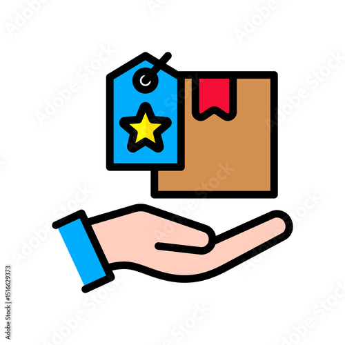 Product Brand lineal color icon