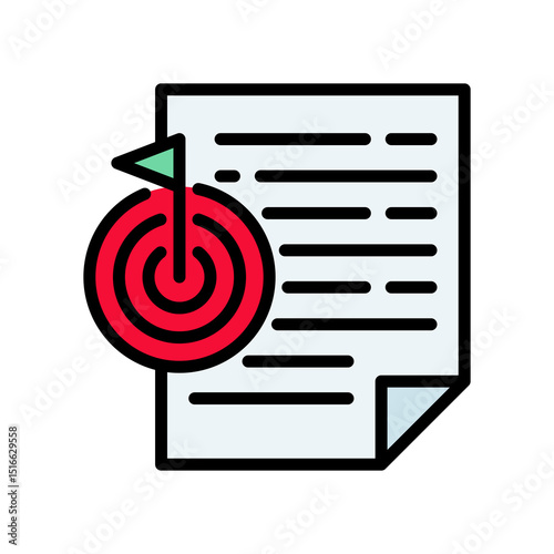 Mission Statement lineal color icon