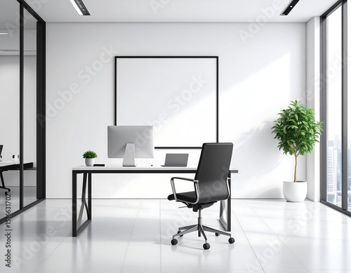 Modern minimalist office space