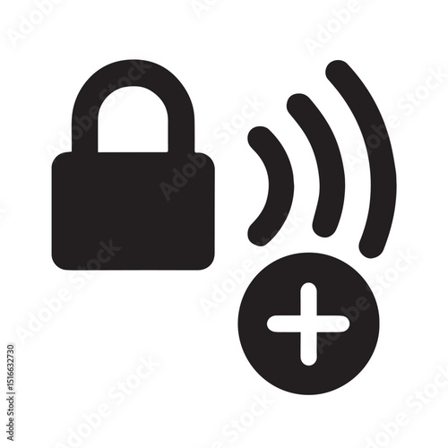 Secure Network: An illustrative representation of a secured network, symbolizing safe and protected wireless connectivity.