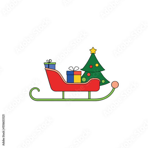 santa claus on a sledge